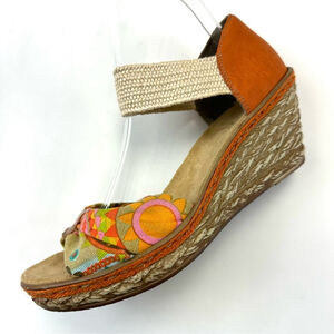 Reiker tropical wedge platform Sandal Womens Size 40 espadrilles
